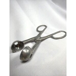 Progressus Scissor Meatballer Kitchen Tool Unisex‎ Small Silver Aluminum Vintage
